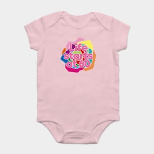 Happy 60th Birthday-Life starts at 60 Baby Bodysuit